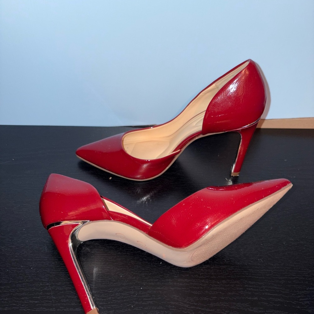 Jessica Simpson Red Patent Pointed-Toe Stiletto Pumps